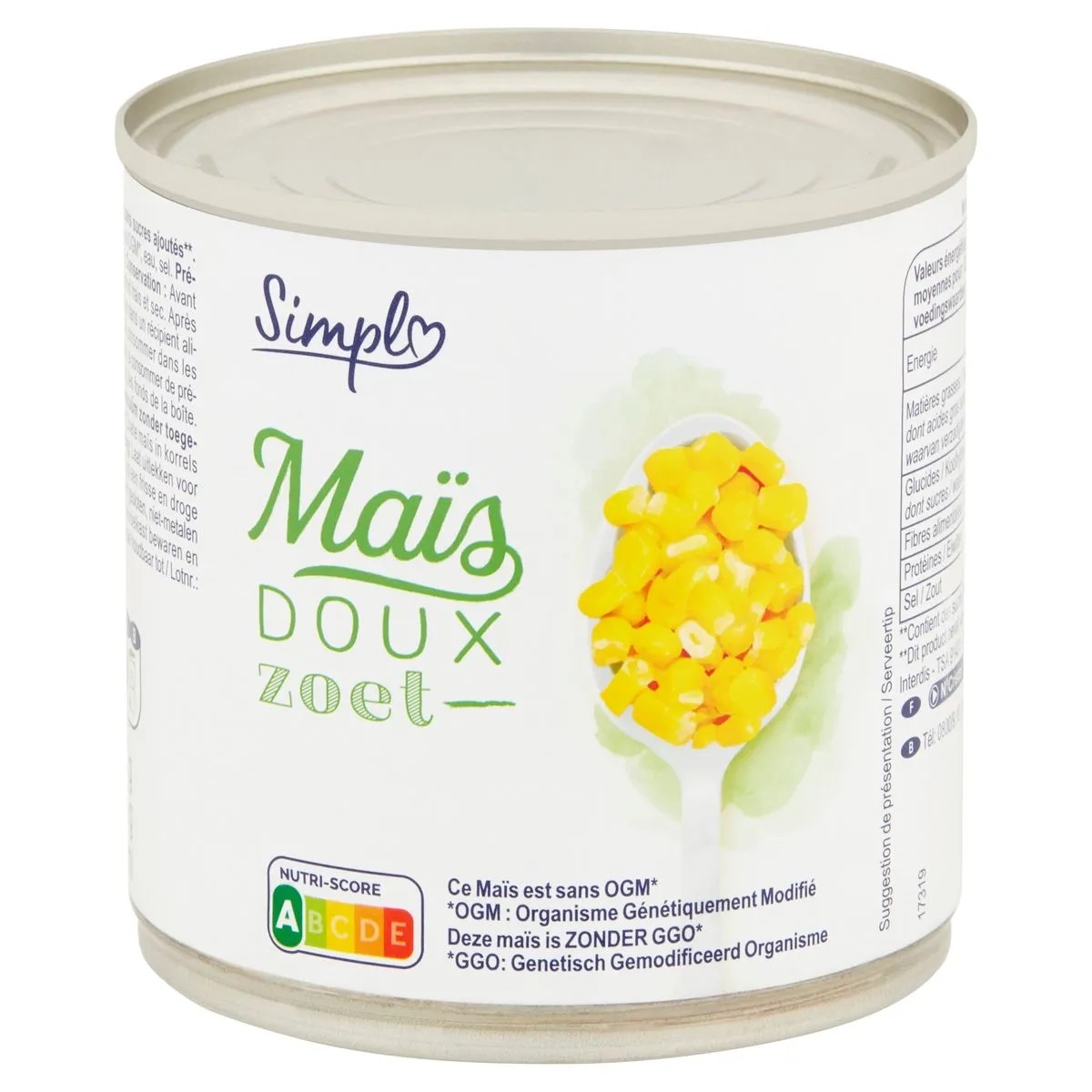 Simpl Mais Zoet 300G