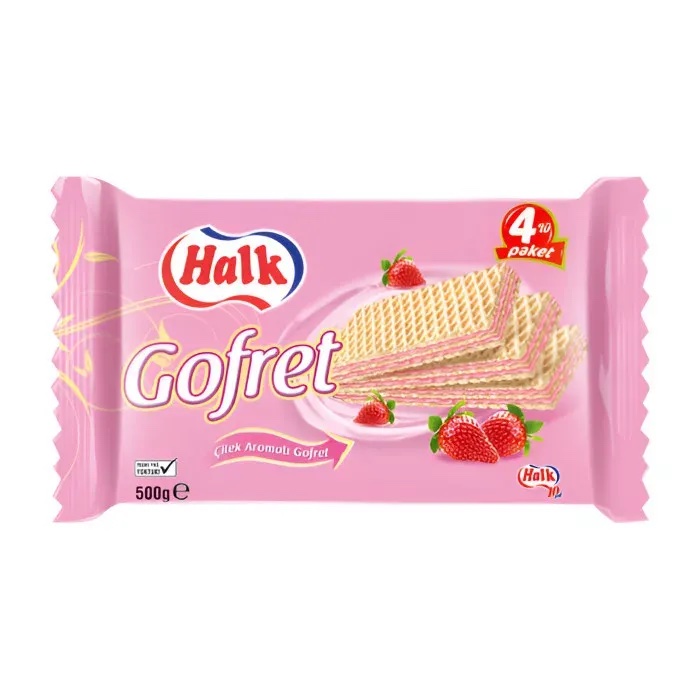 Halk Duble Gofret Aardbei